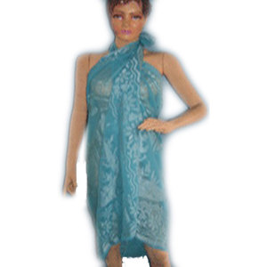 Pareo de Poliéster Estampado a Mano para Mujer, Estilo Veraniego, Inspirado en las Islas del Pacífico Asiático, Traje de Baño Tropical - Product Image 1