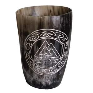 Mug à bière et à hydromel artisanal en buffle naturel, différentes tailles, vente en gros - Gobelets - Product Image 5