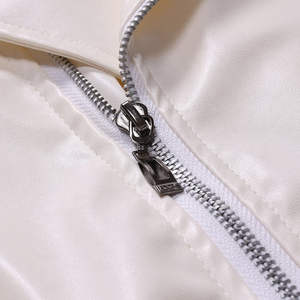 Chaqueta de Invierno Blanca para Hombre, Estilo Casual, con Cierre, a la Moda, de Manga Larga, de Cuero, para Otoño e Invierno - Product Image 6