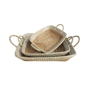 Bandeja Clásica de Fibra Natural: Solución de Almacenamiento Atemporal para Libros de Biblioteca y Orden en el Escritorio del Estudio - Product Image 1