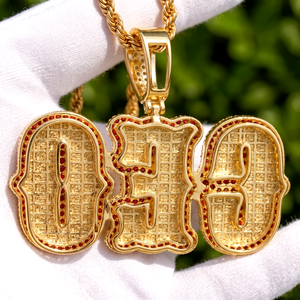 Pendentif personnalisé Hip Hop CEO avec lettres, entièrement pavé de micro-moissanites, en argent 925, vente en gros - Product Image 4