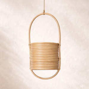 Vietnamese handicraft rattan plants holder hanger <b>large</b> garden planters flower plant basket <b>pot</b> - Product Image 3