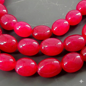 Collier de perles fait main de 9 pouces, perles de pierres précieuses PME, rubellite, quartz rose, pierres lisses, pépites taillées ovales, pierres hydro-liquides 10-8mm - Product Image 1