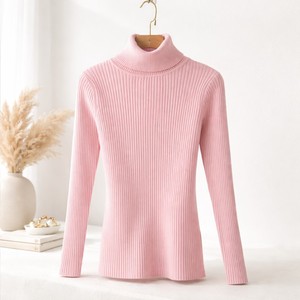 เสื้อสเวตเตอร์ถักไหมพรมสั่งทำขายส่งสำหรับผู้หญิง ผ้าฝ้ายหนานุ่ม ระบายอากาศได้ดี ไม่ยับง่าย เสื้อสวมหัวสำหรับผู้หญิง ฤดูใบไม้ร่วง ฤดูหนาว - Product Image 1