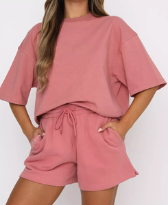 Ensemble t-shirt et Short de jogging pour femme, vêtements décontractés et surdimensionnés - Product Image 2