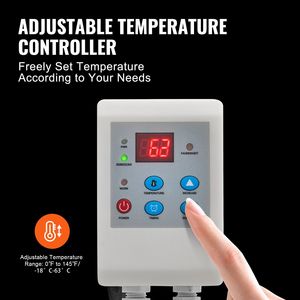 Chauffe-tambour métallique 250 W pour fût de 5 gallons, bande chauffante réglable avec thermostat indépendant 0-145°F, couverture chauffante électrique - Product Image 4