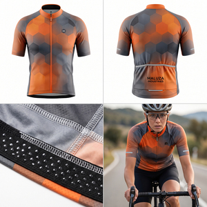 MALUZA INDUSTRIES MI-CJ-04 Maillot de cyclisme personnalisé de haute qualité pour hommes, impression par sublimation, respirant, séchage rapide, antibactérien, VTT, route - Product Image 5