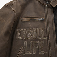 Blouson Bomber Matelassé en Toile Épaisse de Coton Délavé à l'Acide, Personnalisé par Fabricant OEM, pour Homme, Style Vintage, Zippé, Type Travailleur, pour l'Extérieur