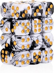 Dados de Resina Únicos Hechos a Mano con Patrón de Mármol y Puntos Dorados, Decoración Artística para el Hogar, Artículo Artesanal - Product Image 2