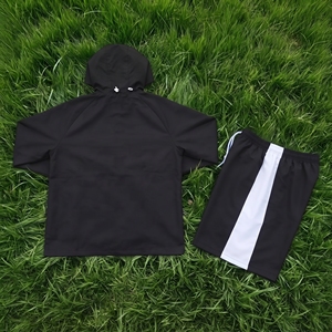 Custom Unisex Windbreaker Nylon Shorts Two Piece Set for Sports and Streetwear Rain Shorts Set Drawstring Waist Rain Shorts Set - Product Image 2