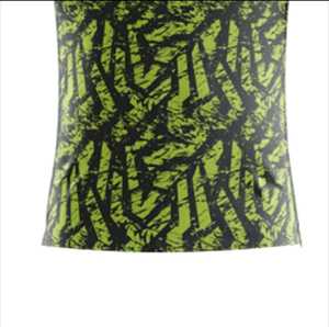 Men's V-Neck Sublimated Soccer Jersey Green Black Geometric Print Breathable Short Sleeve Regular Fit Adult Football Apparel - Product Image 3