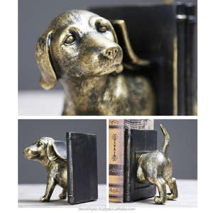 ที่ตั้งหนังสือรูปสุนัขโบราณและโลหะอยากรู้อยากเห็นและแมวที่ตั้งหนังสือสองชุดนี้เป็นชิ้นส่วนที่เน้นเสียงที่สมบูรณ์แบบ - Product Image 1