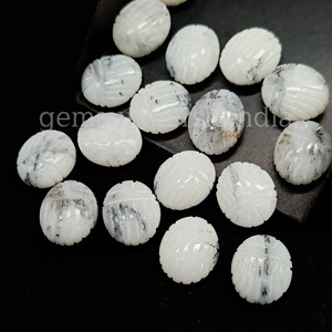 Opale Dendrite Naturelle Scarabée Égyptien 12mm Pierre Précieuse Sculptée à la Main Pierre Libre pour la Fabrication de Bijoux Vente en Gros - Product Image 6