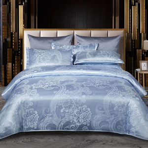 NWK INDUSTRY Wholesale Luxury Jacquard Printed <b>Bed</b> Sheets 4-Piece Bedding <b>Sets</b> with <b>Satin</b> Finish Unisex Home Textile Use - Product Image 3