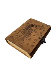 Fairy Handmade Leather Journal <b>with</b> Antique <b>Lock</b> | Vintage Deckle Edge Paper Diary | Fantasy Writing <b>Notebook</b> Gift - Product Image 3