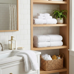 Ensemble de serviettes de luxe 100% coton, 6 pièces, sans torsion, séchage rapide, très absorbantes, serviettes de bain, serviettes de toilette, débarbouillettes - Product Image 4