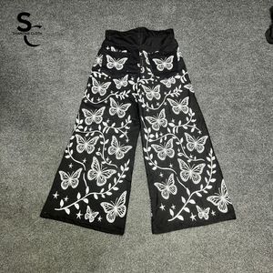 Jeans de Mezclilla con Estampado de Mariposas Ecológicos, Totalmente Personalizables y de Alta Calidad para Hombre y Mujer, Corte Recto, 100% Algodón, Servicio OEM - Product Image 2
