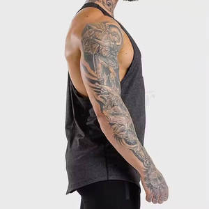 Débardeurs de sport pour hommes en polyester de qualité, pour la remise en forme et la musculation, décontractés, respirants, en maille tricotée, la meilleure tenue de sport - Product Image 2