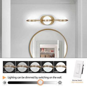 Lampada da Bagno a 3 Luci LED con Paralumi in Acrilico Effetto Sabbia Cristallina, Illuminazione Decorativa da Parete per Bagno - Product Image 4