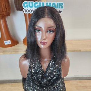 Perruque bob naturelle droite en cheveux humains colorés, avec dentelle frontale HD, sans nœuds, pré-épilée pour femmes - Product Image 4