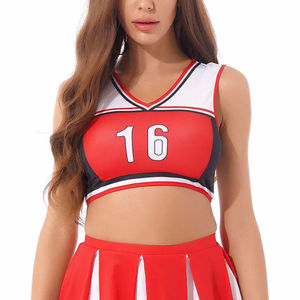 Uniforme de Porristas Profesional sin Mangas con Estampado, al Mejor Precio, en Oferta, Diseño de Alta Calidad en Poliéster/Algodón - Product Image 3