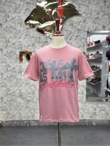 เสื้อยืดกราฟิกคริสเตียนแบบกำหนดเอง GRAY FOUR SPORTS ผ้าฝ้าย 100% ทรงปกติ 300 กรัม แขนสั้น สตรีทแวร์แนวศาสนา พระเยซูคือพระเจ้าของฉัน - Product Image 4