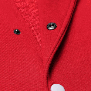 Veste universitaire personnalisée pour équipes, style baseball, en mélange de coton, fabrication OEM/ODM, fabricant de vêtements en gros - Product Image 4