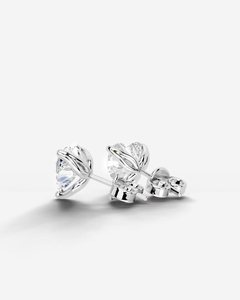 KARATS Fashion Heart Cut VVS Moissanite Claw Setting <b>Stud</b> Earrings 925 Sterling <b>Silver</b> Plated GRA Certified Classic Unisex - Product Image 6