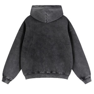 Sweat-shirt à capuche oversize pour homme, style délavé, coupe ample, 100% coton molletonné 450 GSM, vintage, automne - Product Image 2