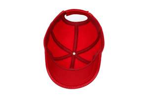 Casquette de baseball en cuir rouge réglable, chapeau carré en cuir pour hommes et femmes, sport, décontracté, extérieur - Product Image 4