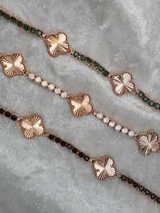 Pulsera de tenis de plata 925 con moissanita brillante y diamantes engastados en oro rosa, estilo trébol, para hombre, joyería de hip hop de rapero a la moda, para boda - Product Image 3