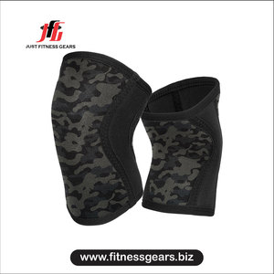 Genouillère de camouflage élastique pour hommes, protection par compression en polyester - Product Image 2