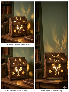 Wooden house Wooden house lamp Hut lamp Home decor <b>light</b> item decor item - Product Image 4