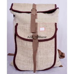 Sac à dos artisanal unisexe de taille moyenne en toile 100% coton, léger, vintage, 20L, avec fermeture à glissière et boucle, idéal pour la natation et le camping - Product Image 6