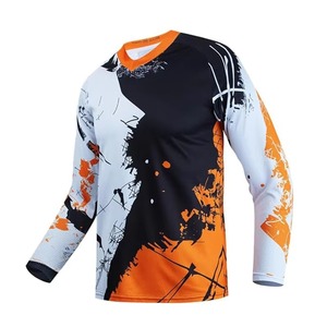 <b>Cycling</b> <b>Jersey</b> <b>Long</b> <b>Sleeve</b> Black White Red Patterned Breathable Quick Dry Lightweight for <b>Men</b> Outdoor Sports 100% Polyester - Product Image 6