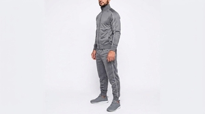 Custom <b>Women's</b> Breathable 100% Cotton Sports Tracksuit Set Full Zip Jacket with Contrast Stripe Athletic <b>Jogger</b> Pants - Product Image 3