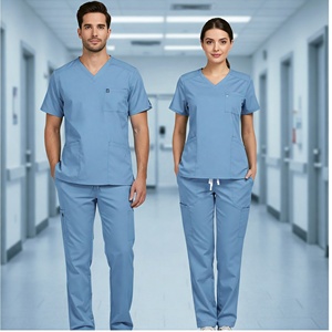 Polyester Spandex Unisex Thời Trang Quần Áo Tẩy Tế Bào Chết Đồng Phục Bộ Y Tế Bệnh Viện Đồng Phục Tẩy Tế Bào Chết Phù Hợp Với Y Tá Chà Bộ - Product Image 2