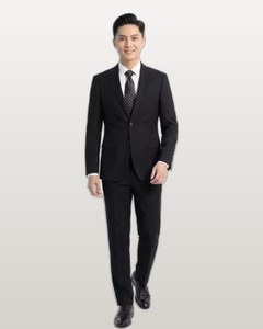 Traje de Negocios de Lujo para Hombre ANIMA, Transpirable, Premium, Antiarrugas, Elegante, Cuello en V, Cierre de un Botón, Profesional para Oficina - Product Image 1