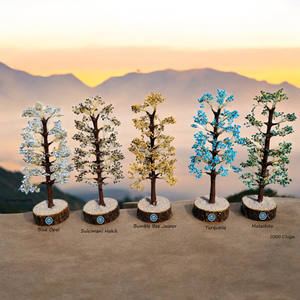 Alta calidad 1000 Chips de cristal decoración de árbol Natural lapislázuli azul piedra preciosa tallada estatuilla Feng Shui curación Reiki India - Product Image 1