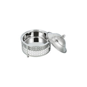 Luxuries Casserole Grille Design High Quality Silver Finished Chafing Dish Hot Pots with Metal Lid Pots At Commercial Price - Product Image 1