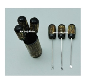 New Arrival American Style Horn <b>Salad</b> <b>Tools</b> Server Set Fork Knife Dishwasher Safe Gift Kitchenware Modern Design Eco-Friendly - Product Image 5