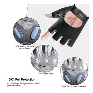 Gants de cyclisme antidérapants et rembourrés pour hommes et femmes, absorbant les chocs, respirants, pour l'été, pour les déplacements en vélo sur route - Product Image 3