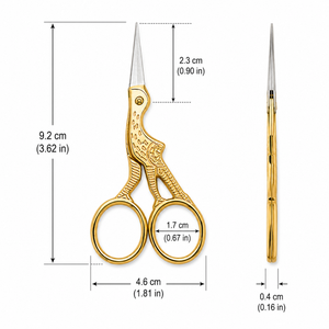 Ciseaux à broder dorés en acier inoxydable, lame pointue et aiguisée, multi-usages, OEM, outils de couture et de bricolage, petits - Product Image 4