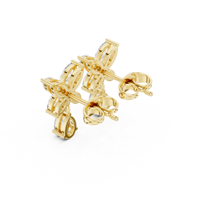 Pendientes de Oro Amarillo de 10K con Diamantes Cultivados en Laboratorio, Diseño de Mariposa con Diamantes Marquise y Colgante de Pera, Joyería de Lujo para Mujer - Product Image 2