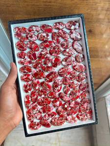 Dalia Roja Natural, Turquesa Cobre Mohave, Cabujón de Alta Calidad Pulido, Piedra Preciosa Suelta con Reverso Plano para Fabricación de Joyería al por Mayor - Product Image 3