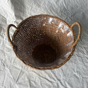 Premium Handcrafted Rattan Flower Pot with <b>Liner</b> Rustic Style <b>Garden</b> Woven Planter Direct Factory Wholesale From Vietnam - Product Image 2