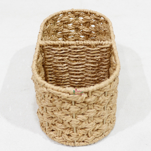Oval Rattan <b>Storage</b> <b>Basket</b> Handcrafted Eco-Friendly Office Organizer Multi-Purpose Living Room Rustic Style - Product Image 5