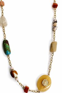 Women's Bohemian Statement Charm Necklace Black White Zinc Alloy Tassel Beads Gold Plated Fashion Party Jewelry - Product Image 4