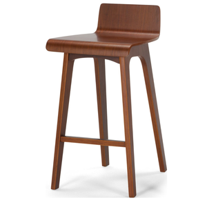 Tabouret de bar élégant en teck - Product Image 1