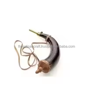 Corne soufflante animale fabriquée à la main en corne de buffle naturelle Durable de haute qualité décorative fonctionnelle pour les cérémonies de reconstitution - Product Image 5